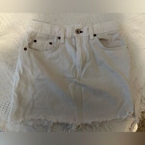 rag & bone White Denim Mini Skirt Size 25